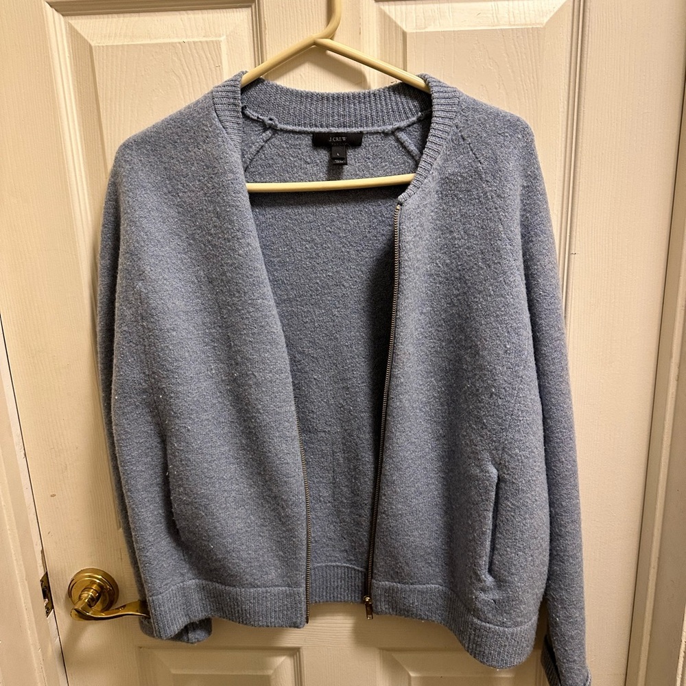 Jcrew wool merino bomber jacket, women’s size large